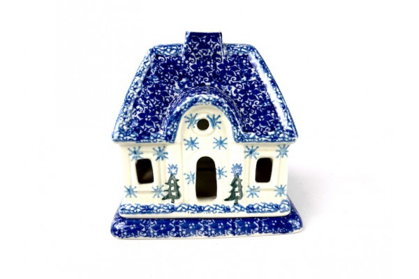 A07 Bunzlau Kerst huisje 15cm 1675X Kerst